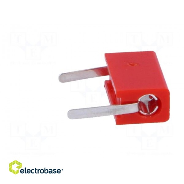 Socket | 2mm banana | 6A | 10.25mm | red | Mounting: PCB | insulated | 6mΩ фото 3