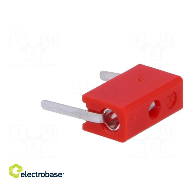 Socket | 2mm banana | 6A | 10.25mm | red | Mounting: PCB | insulated | 6mΩ image 4