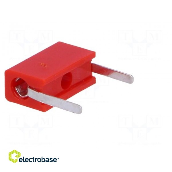 Socket | 2mm banana | 6A | 10.25mm | red | Mounting: PCB | insulated | 6mΩ фото 8