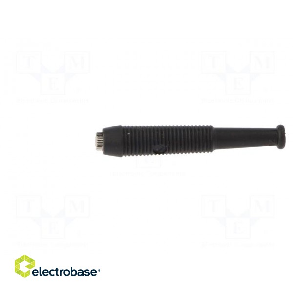 Socket | 2mm banana | 6A | 60VDC | Overall len: 39mm | black | on cable image 3