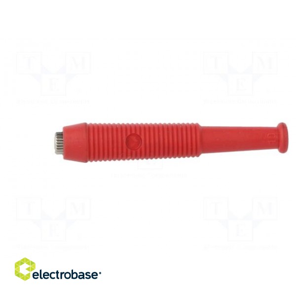 Socket | 2mm banana | 6A | 60VDC | Overall len: 39mm | red | on cable image 3
