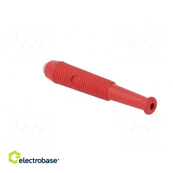 Socket | 2mm banana | 6A | 60VDC | Overall len: 39mm | red | on cable image 4