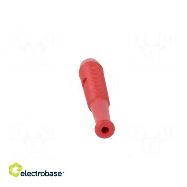 Socket | 2mm banana | 6A | 60VDC | Overall len: 39mm | red | on cable image 5