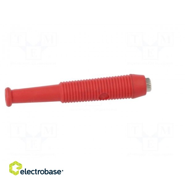 Socket | 2mm banana | 6A | 60VDC | Overall len: 39mm | red | on cable image 7