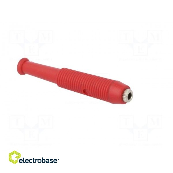 Socket | 2mm banana | 6A | 60VDC | Overall len: 39mm | red | on cable image 8