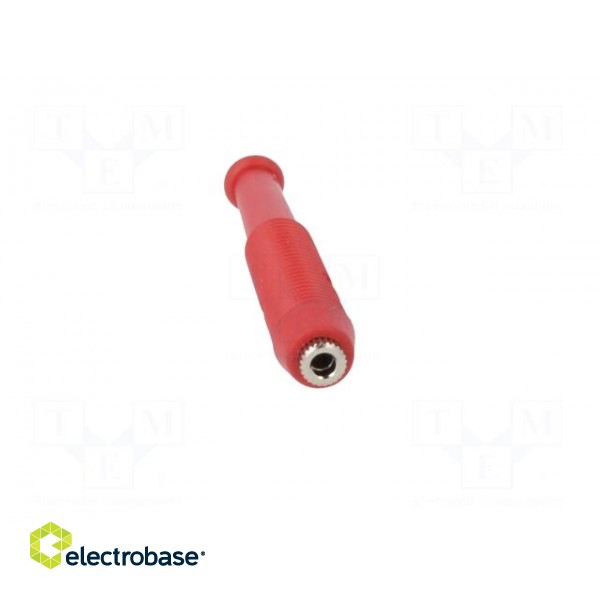 Socket | 2mm banana | 6A | 60VDC | Overall len: 39mm | red | on cable image 9