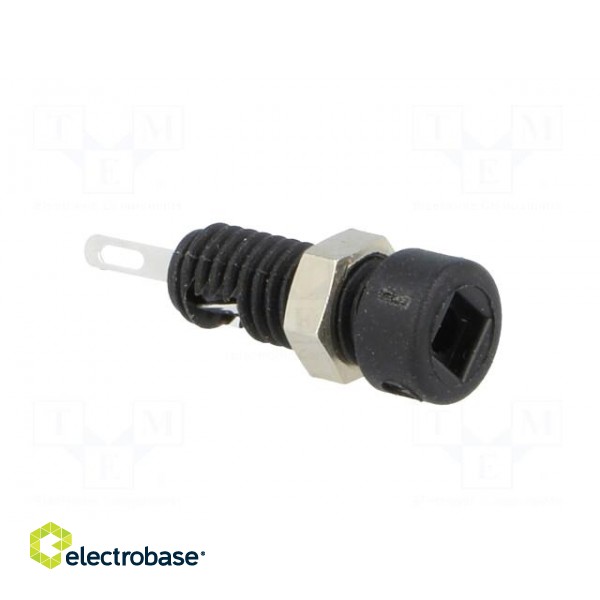 Socket | 2mm banana | 6A | Overall len: 21mm | black | insulated image 8