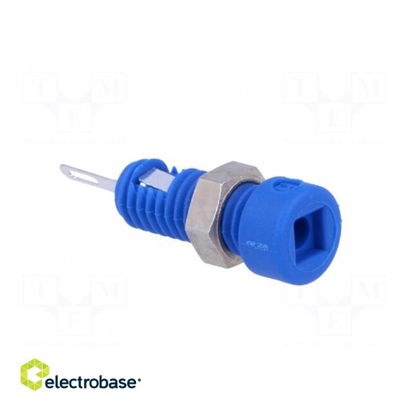 Socket | 2mm banana | 6A | Overall len: 21mm | blue | insulated image 8
