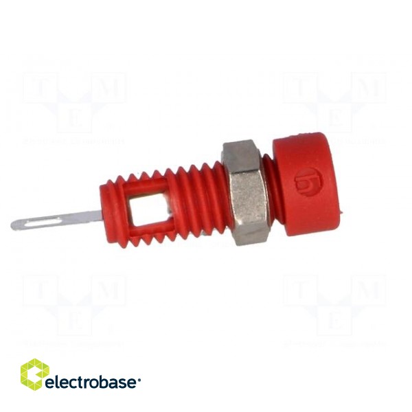 Socket | 2mm banana | 6A | Overall len: 21mm | red | insulated image 7