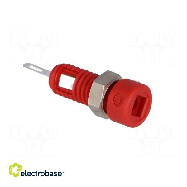 Socket | 2mm banana | 6A | Overall len: 21mm | red | insulated image 8