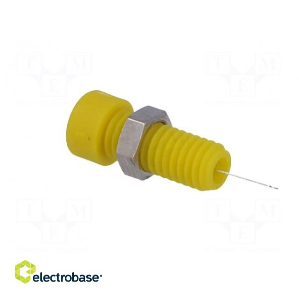 Socket | 2mm banana | 6A | Overall len: 21mm | yellow | insulated image 4