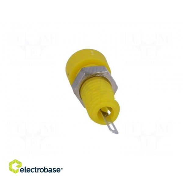 Socket | 2mm banana | 6A | Overall len: 21mm | yellow | insulated фото 5