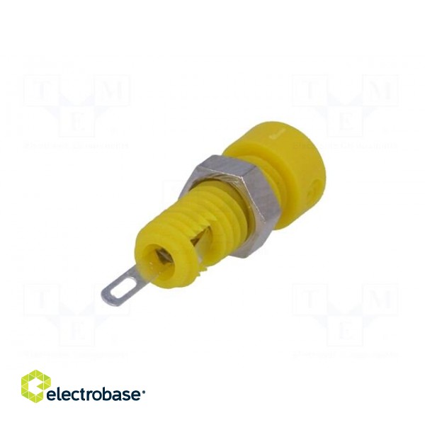 Socket | 2mm banana | 6A | Overall len: 21mm | yellow | insulated фото 6