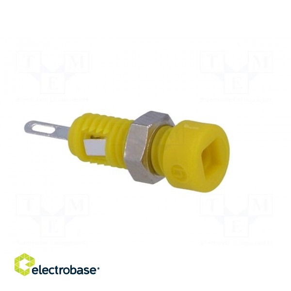 Socket | 2mm banana | 6A | Overall len: 21mm | yellow | insulated фото 8