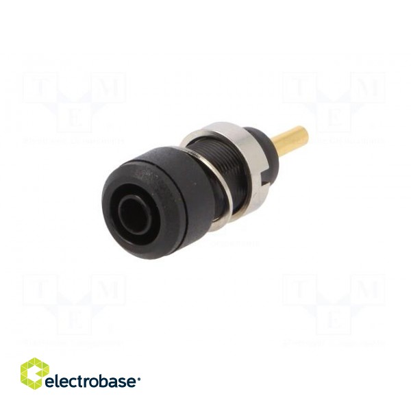 Socket | 2mm banana | Overall len: 29mm | black | soldered | insulated image 2