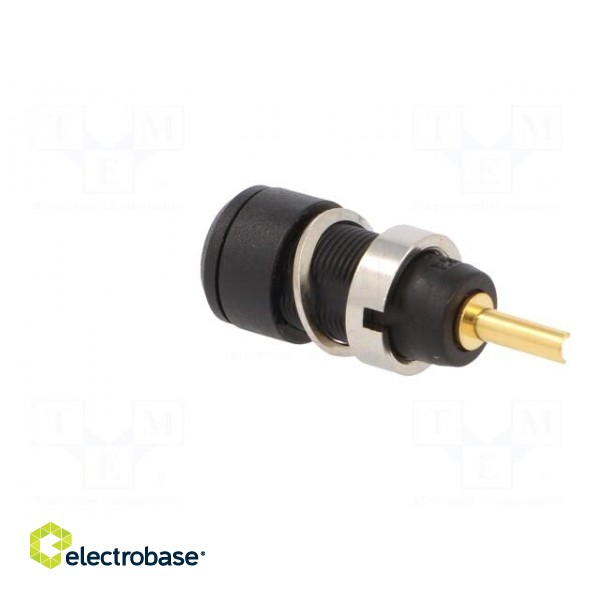 Socket | 2mm banana | Overall len: 29mm | black | soldered | insulated image 4