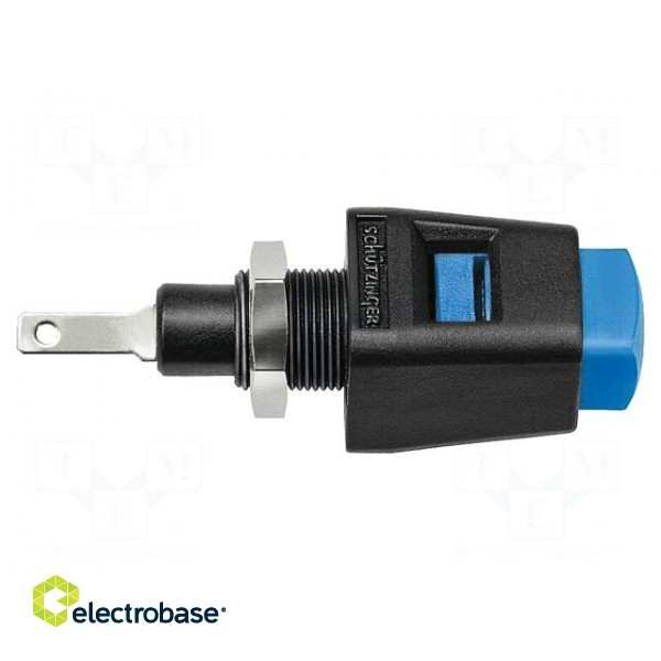 Laboratory clamp | blue | 70VDC | 16A | screw | nickel | polyamide | 33VAC фото 2
