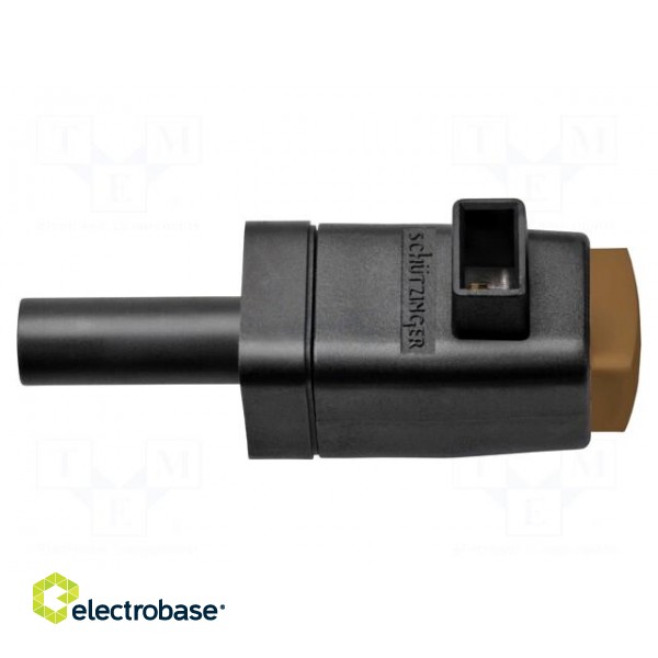 Laboratory clamp | brown | 300VDC | 16A | screw | nickel | polyamide