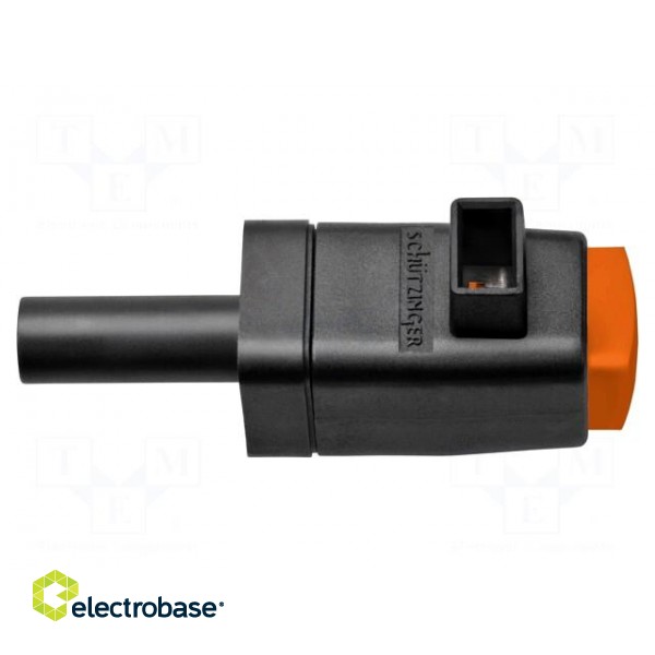 Laboratory clamp | orange | 300VDC | 16A | screw | nickel | polyamide