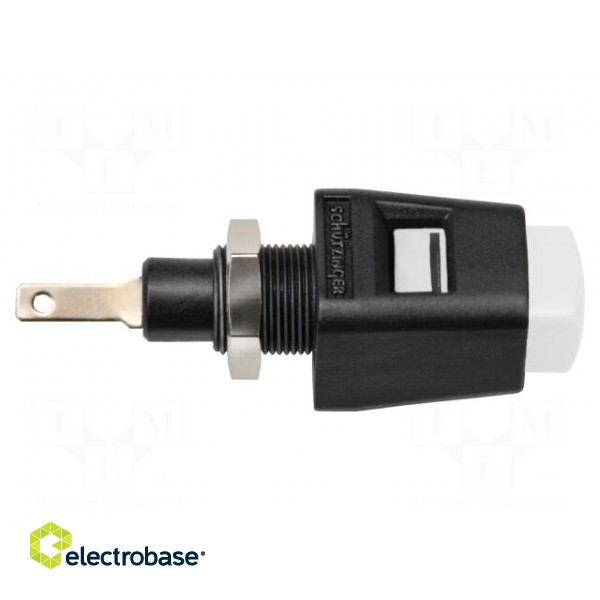 Laboratory clamp | white | 70VDC | 16A | screw | nickel | polyamide image 2