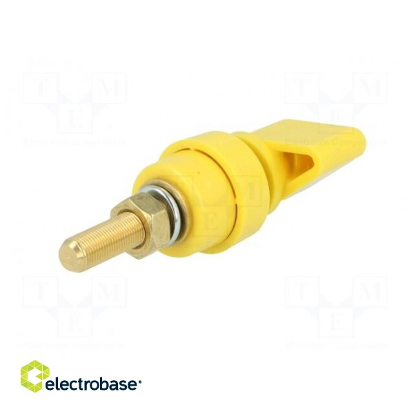 Laboratory clamp | yellow | 1kVDC | 100A | Contacts: brass | 81mm фото 6