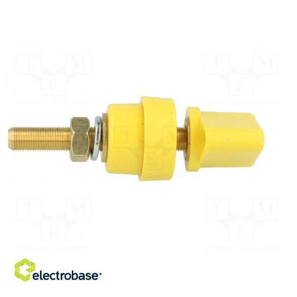 Laboratory clamp | yellow | 1kVDC | 100A | Contacts: brass | 81mm image 7