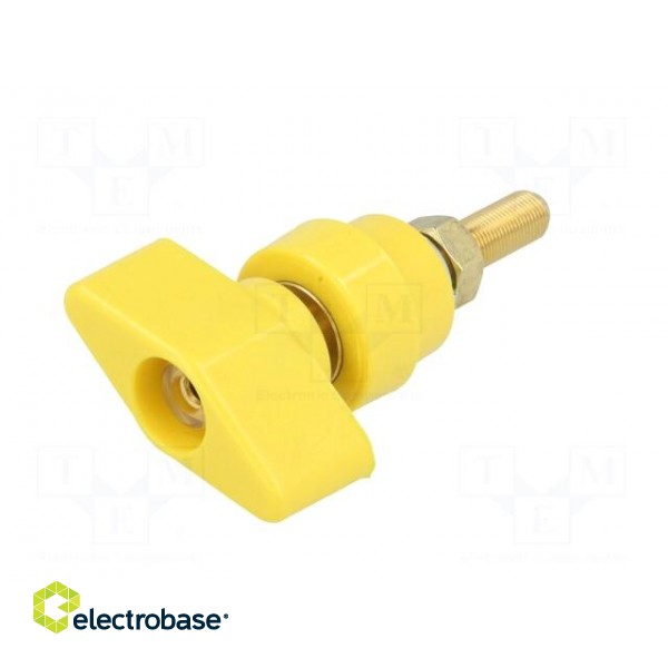 Laboratory clamp | yellow | 1kVDC | 100A | Contacts: brass | 81mm image 2