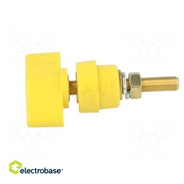 Laboratory clamp | yellow | 1kVDC | 100A | Contacts: brass | 81mm image 3