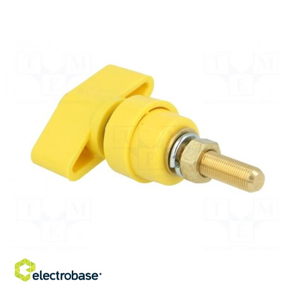 Laboratory clamp | yellow | 1kVDC | 100A | Contacts: brass | 81mm image 4
