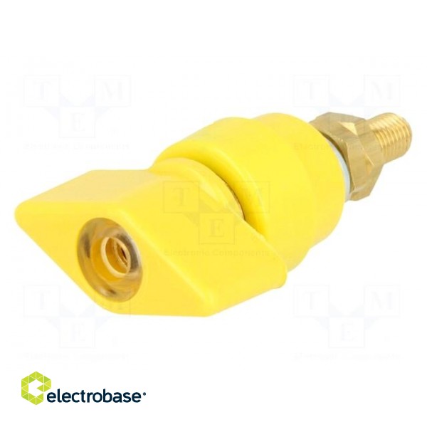 Laboratory clamp | yellow | 1kVDC | 63A | Contacts: brass | 58mm image 1