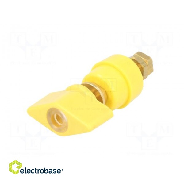 Laboratory clamp | yellow | 1kVDC | 63A | Contacts: brass | 58mm image 2