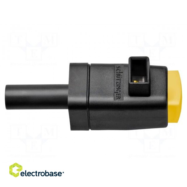 Laboratory clamp | yellow | 300VDC | 16A | Contacts: nickel | -25÷90°C