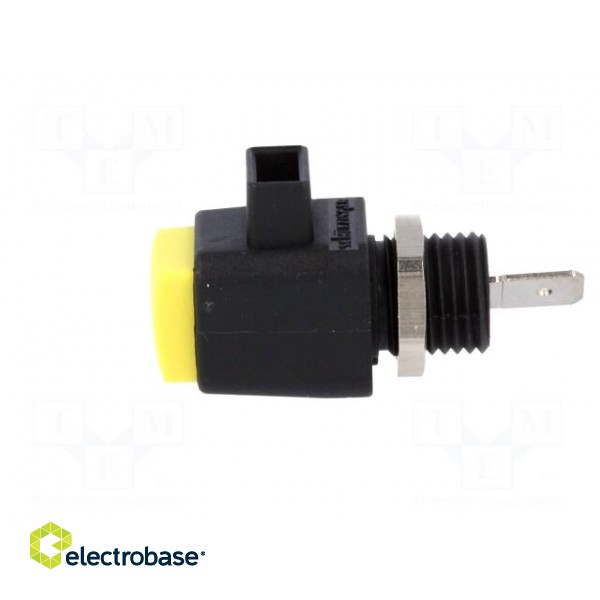 Laboratory clamp | yellow | 300VDC | 16A | screw | nickel | polyamide image 3