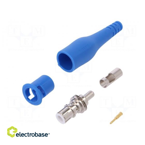BNC | blue | 3A | 58mm | Mounting: soldered,crimped | 5÷40°C | 50Ω