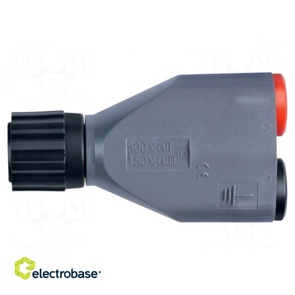 Connector: BNC | adapter | grey | 3A | 62.4mm | Insulation: polyamide