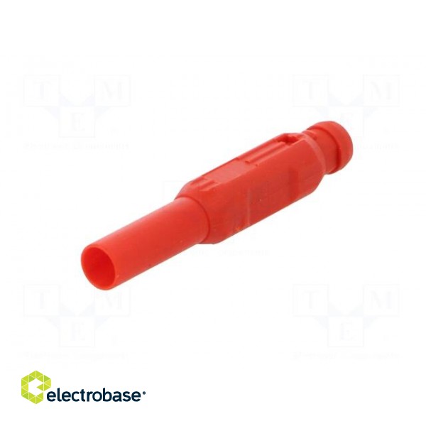 Connector: 1,5mm banana | plug | red | Connection: soldered | L: 39.7mm image 2