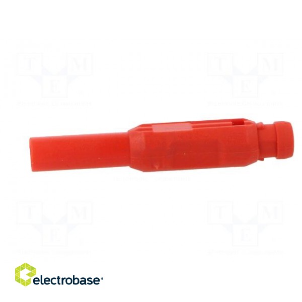 Connector: 1,5mm banana | plug | red | Connection: soldered | L: 39.7mm image 3