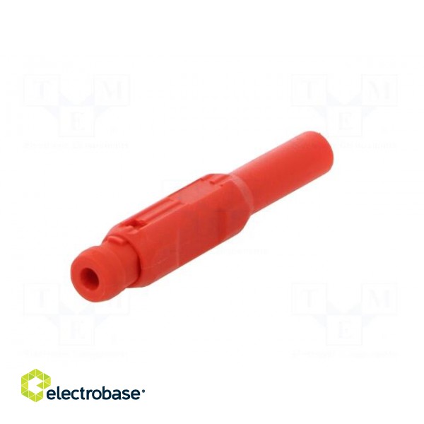 Connector: 1,5mm banana | plug | red | Connection: soldered | L: 39.7mm image 6