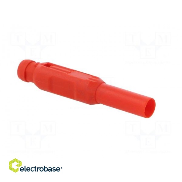 Connector: 1,5mm banana | plug | red | Connection: soldered | L: 39.7mm image 8