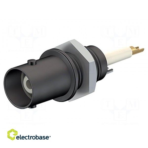 Connector: BNC | socket | black | Connection: screw | on panel | 5÷40°C