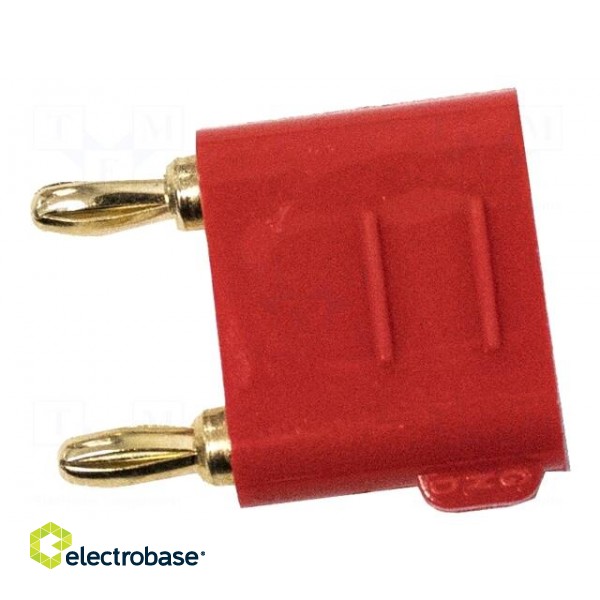 Connector: 3mm banana | stackable safety shunt | red | 5A | 2.5kV