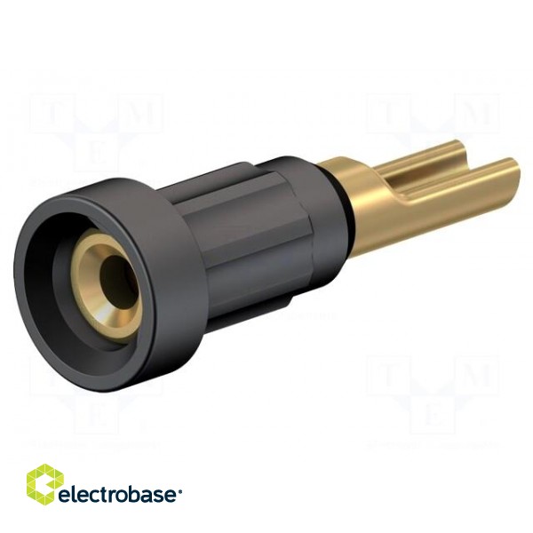 Connector: socket 1mm | black | 20A | soldered | Type: insulated | 30VAC