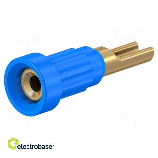 Connector: socket 1mm | blue | 20A | soldered | Type: insulated | 11.2mm