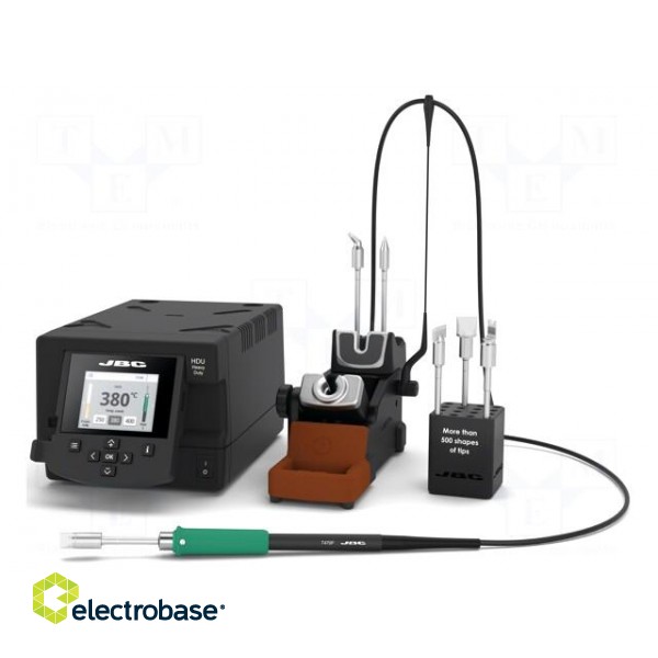 Soldering station | Power: 250W | 90÷500°C | ESD | Display: LCD