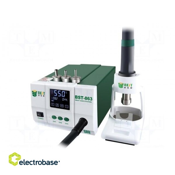 Hot air soldering station | digital,touchpad | 1200W | 100÷550°C