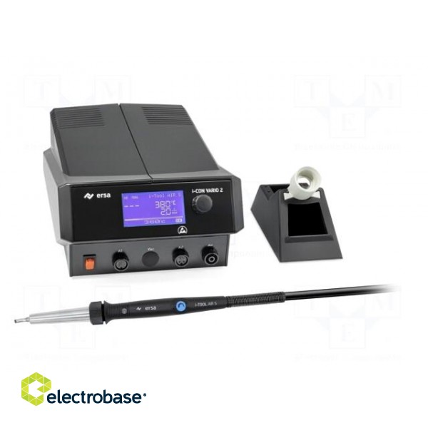 Hot air soldering station | digital,with knob | 150÷450°C | ESD