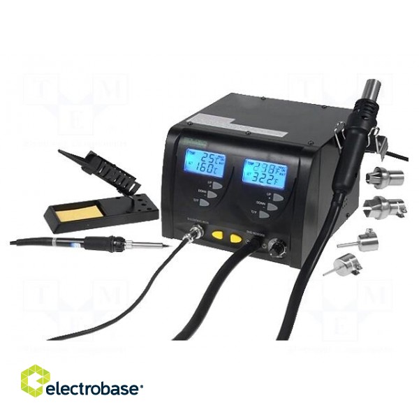 Hot air soldering station | digital,with push-buttons | Plug: EU
