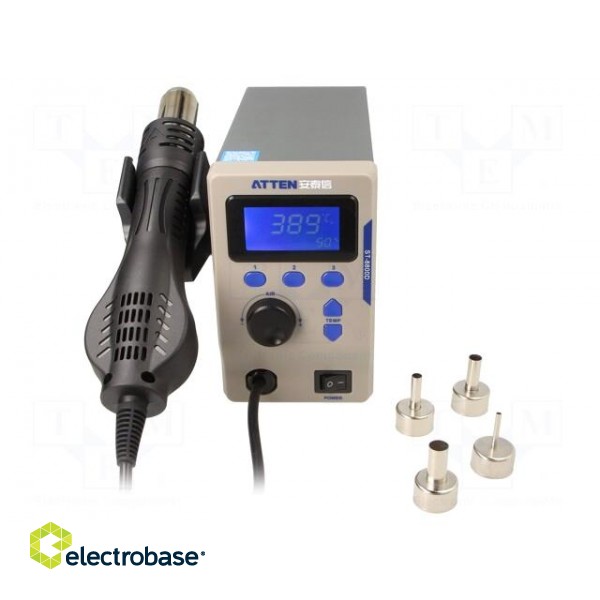 Hot air soldering station | digital,with push-buttons | 800W image 2