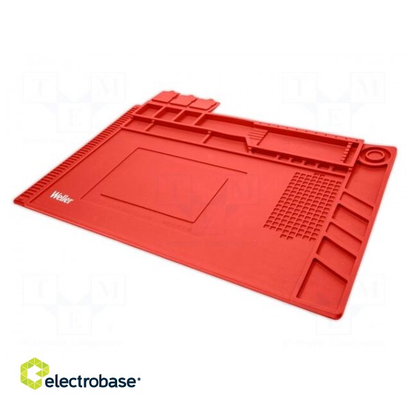Soldering mat | 455x300mm | silicone | Resistance to: temperature paveikslėlis 2