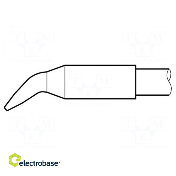 Tip | bent chisel | 1.2x0.7mm | longlife | for soldering station